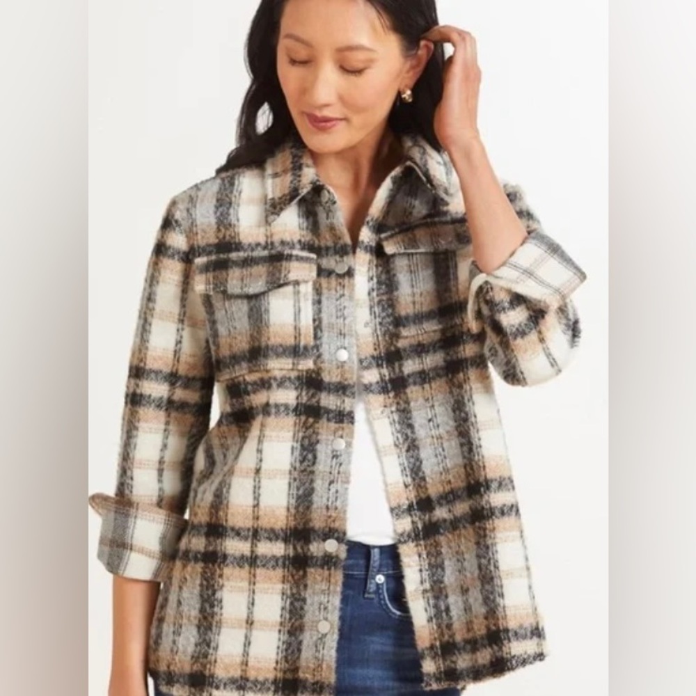 BB Dakota Plaid Shacket Size XS